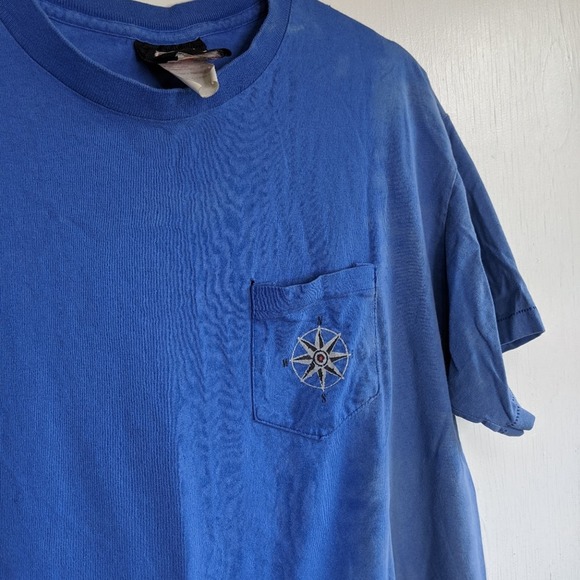 VTG Marlboro Compass Distressed Faded Bleach Shirt - Picture 5 of 7